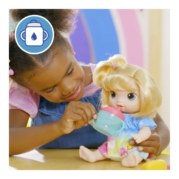 BABY ALIVE ΚΟΥΚΛΑ ΜΩΡΟ FRUITY SIPS APPLE ΞΑΝΘΑ ΜΑΛΛΙΑ