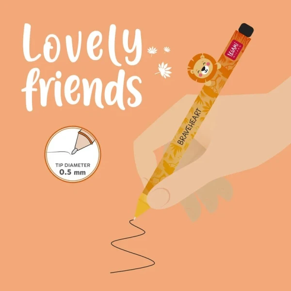 LEGAMI GEL PEN WITH ANIMAL LOVELY FRIENDS - LION