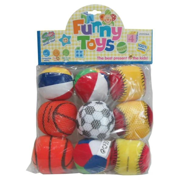 SET WITH 9 SOFT BALLS