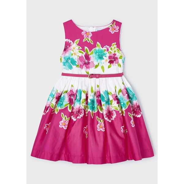 MAYORAL DRESS EDGING FUCHSIA