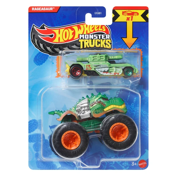 HOT WHEELS MONSTER TRUCKS ΟΧΗΜΑ ΜΕ ΑΥΤΟΚΙΝΗΤΑΚΙ - RAGESAUR