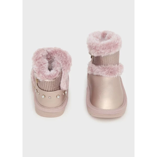 MAYORAL BOOTS AUSTRALIAN LINING FUR PINK GOLD