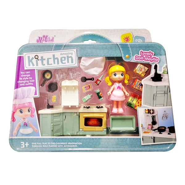 KITCHEN PLAYSET WITH FIGURE