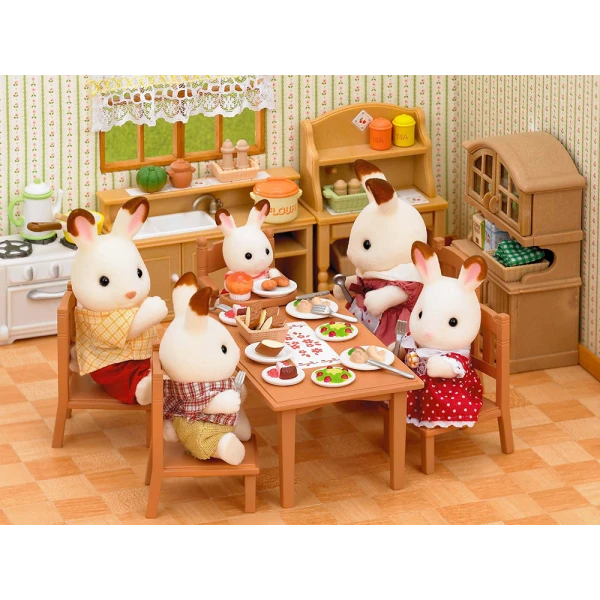 THE SYLVANIAN FAMILIES ΟΙΚΟΓΕΝΕΙΑΚΟ ΤΡΑΠΕΖΙ ΜΕ ΚΑΡΕΚΛΕΣ 4506