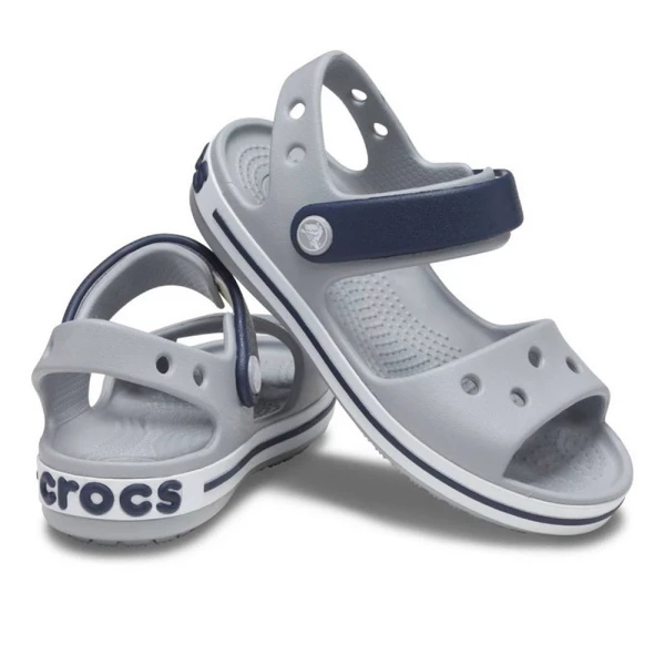 CROCS ΣΑΝΔΑΛΙΑ CROCBAND KIDS LIGHT GREY-NAVY
