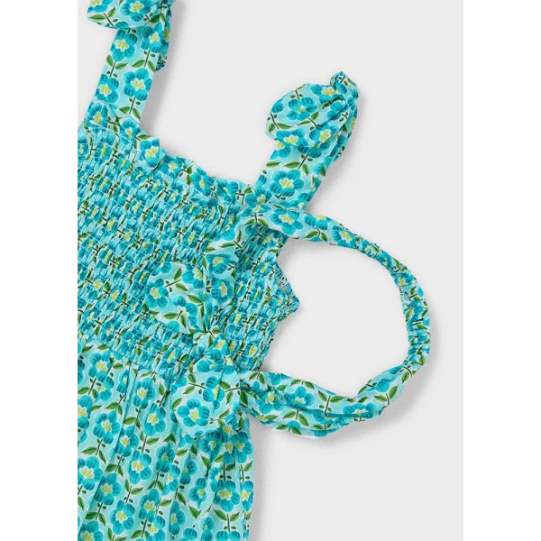 MAYORAL DRESS PRINTED RIBBON DARK BLUE