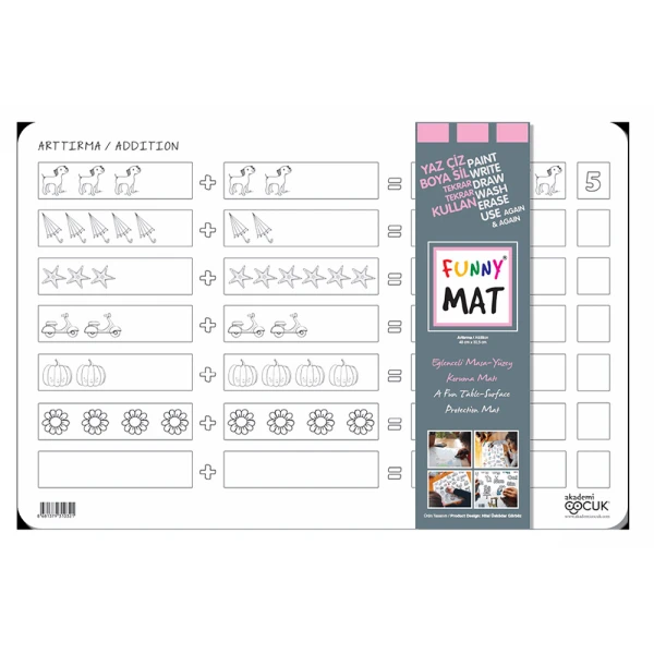AKADEMI FUNNY MAT DRAWING PLACEMAT 48X33.5 cm ADDITION
