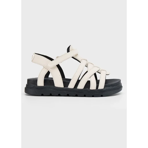 MAYORAL SANDALS ECRU-BLACK