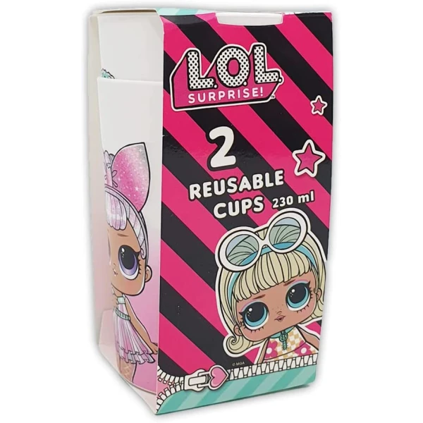 REUSABLE CUP 230ml 2 pcs LOL SURPRISE