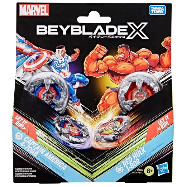 BEYBLADE X MARVEL COLLAB MULTIPACK CAPTAIN AMERICA & RED HULK