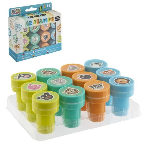 BOX WITH 12 STAMPS - 2 DESIGNS