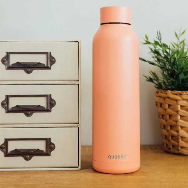 QUOKKA STAINLESS STEEL ΜΠΟΥΚΑΛΙ ΘΕΡΜΟΣ SOLID 850ml - PASTEL PEACH