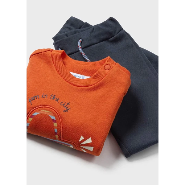 MAYORAL JUMPSUIT SWEATER TROUSERS ORANGE