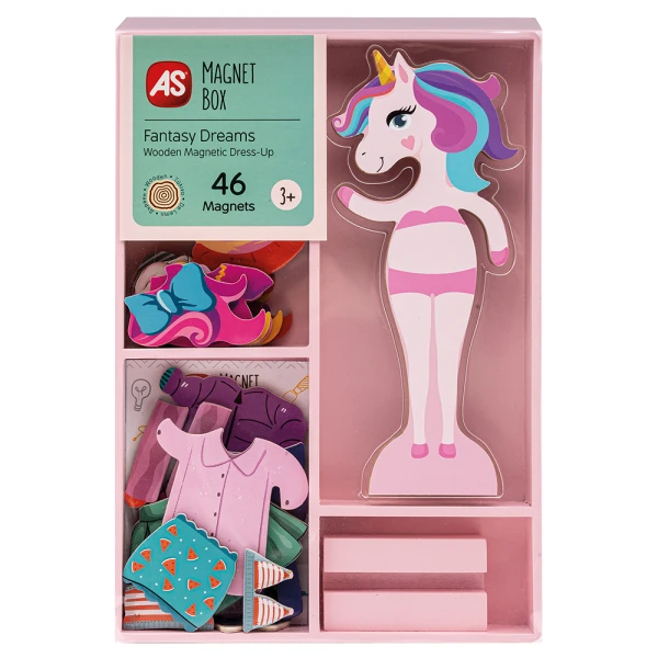 MAGNET BOX FANTASY DREAMS DRESS-UP 46 ΕΚΠΑΙΔΕΥΤΙΚΟΙ ΞΥΛΙΝΟΙ ΜΑΓΝΗΤΕΣ ΓΙΑ 3+ ΧΡΟΝΩΝ