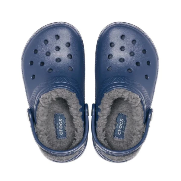 CROCS CLASSIC LINED CLOG T NAVY-CHARCOAL