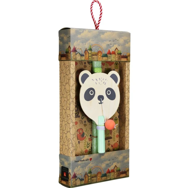 SYNCHRONIA HANDMADE CANDLE 30 cm ANIMAL RACKET - PANDA