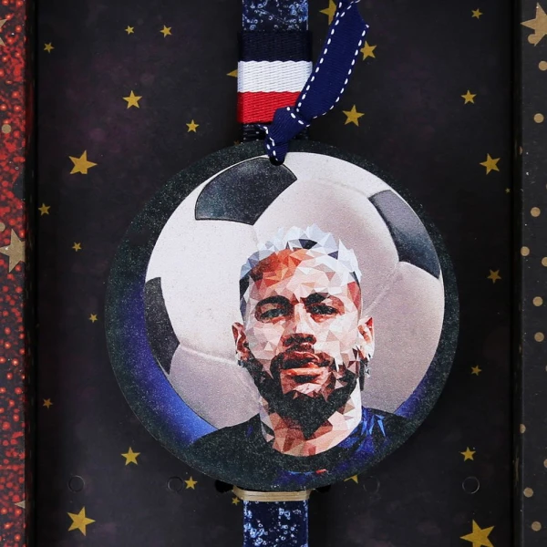 SYNCHRONIA HANDMADE CANDLE 30 cm FOOTBALL BLUE