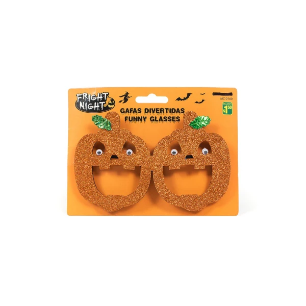 HALLOWEEN GLASSES 18 cm - 3 DESIGNS