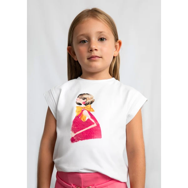 MAYORAL BLOUSE SHORT SLEEVES WHITE 
