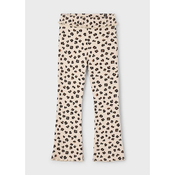 MAYORAL LEGGINGS PERFORATED FLARED DARK BEIGE