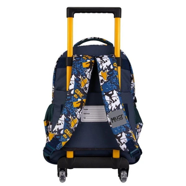 MUST TEAM SCHOOL TROLLEY BACKPACK 34x20x44 cm 3 CASES - FOOTBALL