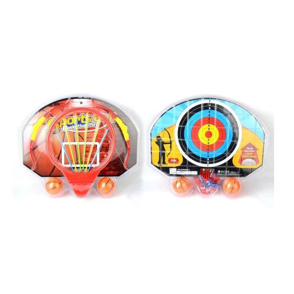 2IN1 WALL BASKETBOARD AND BOW AND ARROW TARGET