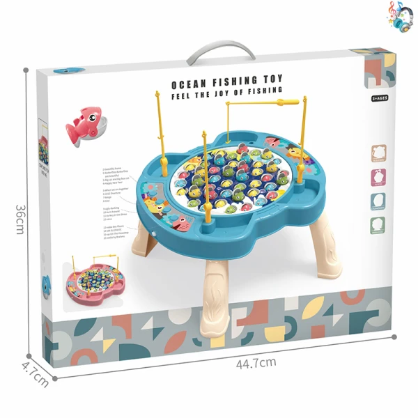 FISHING TABLE WITH LIGHTS AND SOUNDS - BLUE