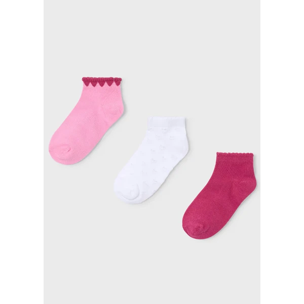  MAYORAL SET 3 SOCKS ROSE PETAL