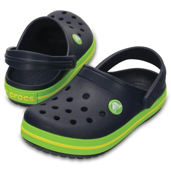 CROCS CLASSIC CLOG K NAVY-VOLT GREEN