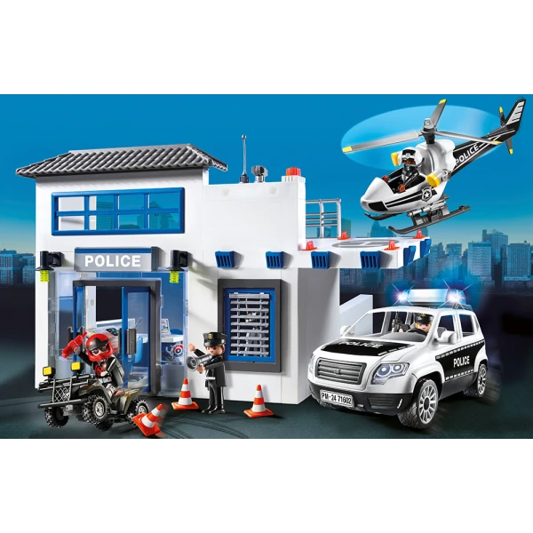 PLAYMOBIL CITY ACTION ΑΣΤΥΝΟΜΙΚΟ ΤΜΗΜΑ ΜΕ ΠΕΡΙΠΟΛΙΚΟ ΚΑΙ ΕΛΙΚΟΠΤΕΡΟ 