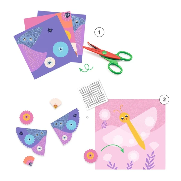 DJECO STICKER AND SCISSOR COLLAGE - ANIMALS