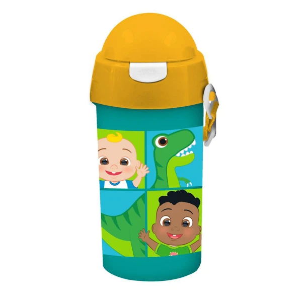 ΠΑΓΟΥΡΙ ΠΛΑΣΤΙΚΟ 500ml ΜΕ ΚΑΛΑΜΑΚΙ 9Χ19 εκ. COCOMELON - 2 ΣΧΕΔΙΑ