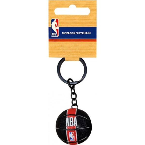 BACK ME UP KEYCHAN 3D BALL NBA LOGO BLACK