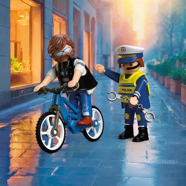 PLAYMOBIL ΑΣΤΥΝΟΜΙΚΟΣ ΚΑΙ ΚΛΕΦΤΗΣ ΠΟΔΗΛΑΤΩΝ
