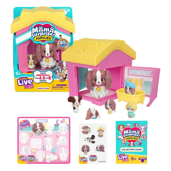 LITTLE LIVE PETS MAMA SURPRISE FAMILIES - HOUSE & PUPPIES PLAYSET (4 DESIGNS)
