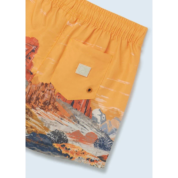 MAYORAL PRINTED SWIMSUIT YELLOW-ORANGE