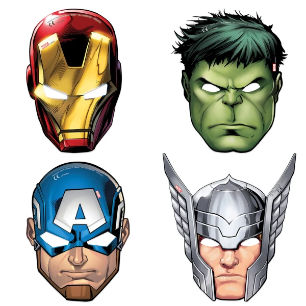 ΜΑΣΚΕΣ ΜΕ ΚΟΠΤΙΚΟ 4 ΣΧΕΔΙΑ 6 τεμ. MIGHTY AVENGERS 