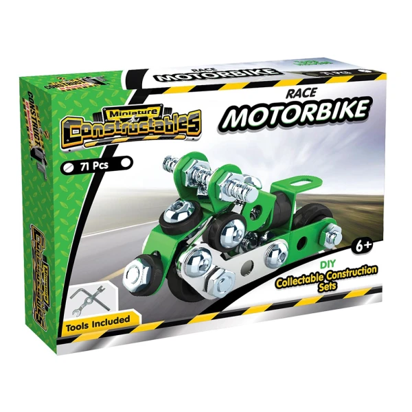 CONSTRUCT IT DIY MINI MOTORBIKE GREEN 71 pcs