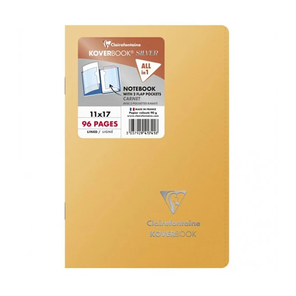 CLAIREFONTAINE KOVERBOOK STAPLED RULED NOTEBOOK 11×17 cm.
