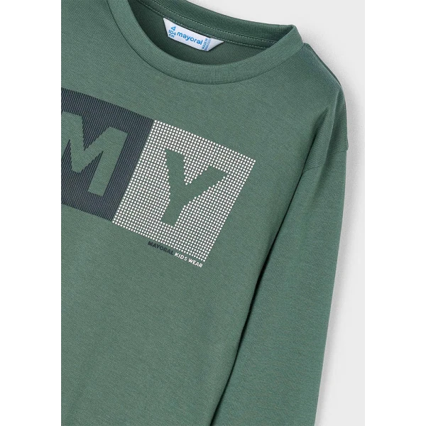 MAYORAL LONG-SLEEVE T-SHIRT BASIC GREEN 