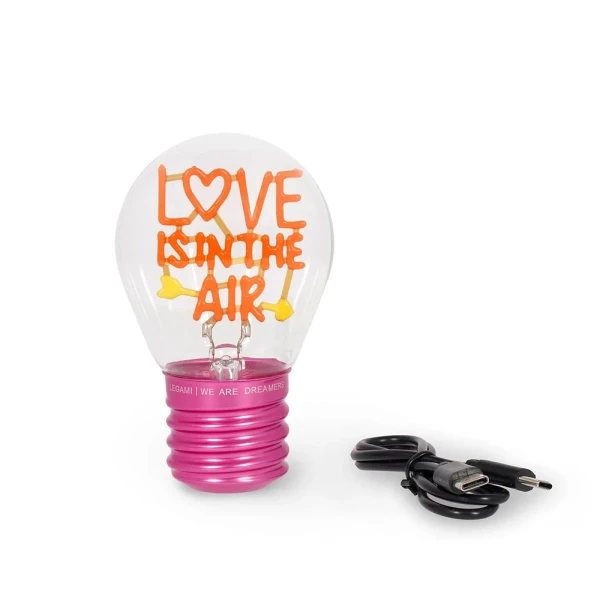 LEGAMI ΕΠΙΤΡΑΠΕΖΙΟ ΦΩΤΙΣΤΙΚΟ ΣΧΗΜΑ ΛΑΜΠΑ BULB FICTION - LOVE IS IN THE AIR