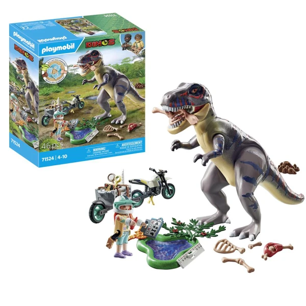 PLAYMOBIL DINOS T-REX ΚΑΙ ΕΞΕΡΕΥΝΗΤΗΣ ΜΕ ΜΟΤΟΣΙΚΛΕΤΑ