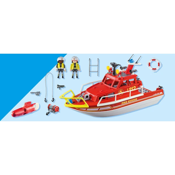 PLAYMOBIL ΠΥΡΟΣΒΕΣΤΙΚΟ ΣΚΑΦΟΣ ΔΙΑΣΩΣΗΣ 
