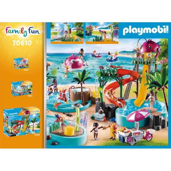 PLAYMOBIL FAMILY FUN SMALL POOL WITH WATER SPRAYER