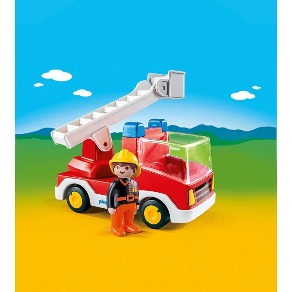 PLAYMOBIL 1-2-3 FIRE ENGINE WITH LADDER