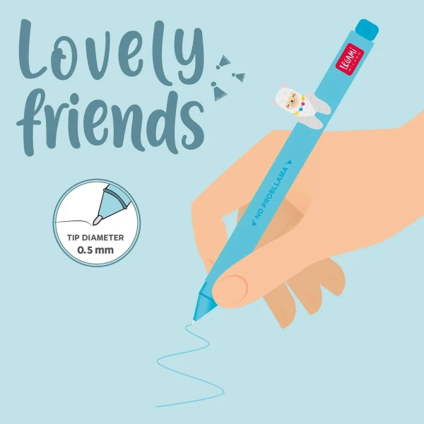 LEGAMI GEL PEN WITH ANIMAL LOVELY FRIENDS - LLAMA