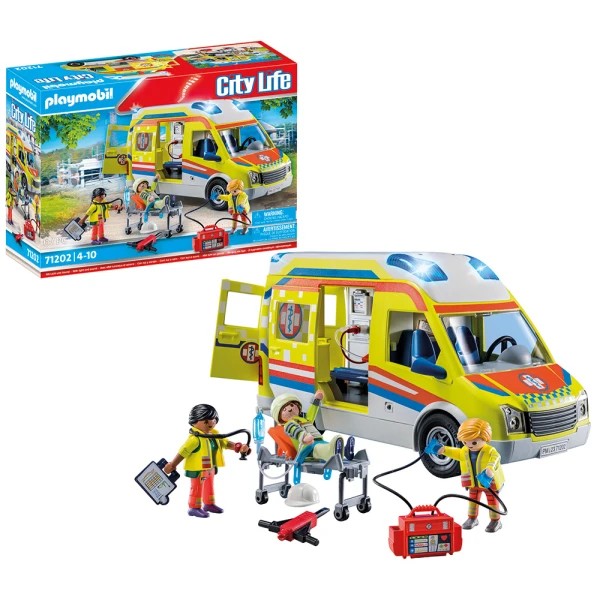 PLAYMOBIL CITY LIFE AMBULANCE WITH RESCUERS