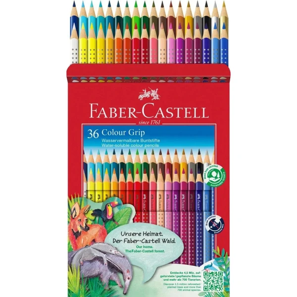 FABER-CASTELL COLOUR PENCILS GRIP SET 36 COLOURS