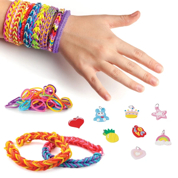 PLEXI-FLEXI BAG WITH 1000 LOOMS & 4 CHARMS - 2 COLOURS