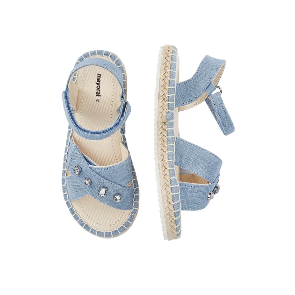 MAYORAL SANDALS JUTE STONES DENIM